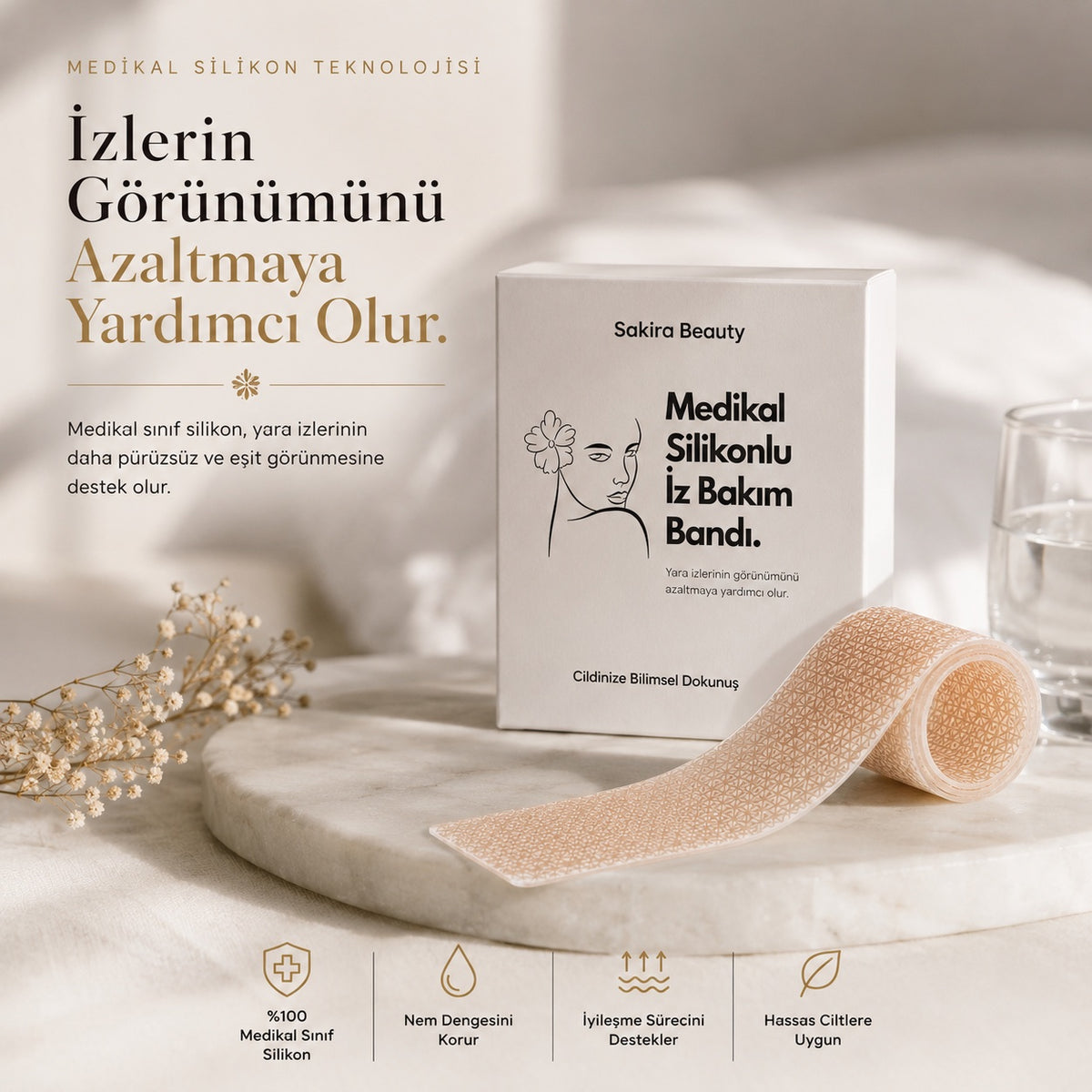 Sakira | Medikal Silikon İz Bakım Bandı